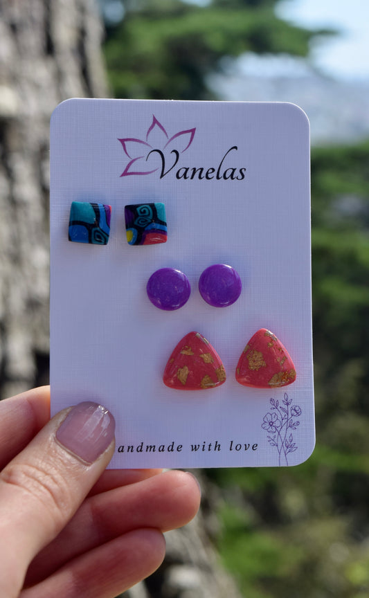 Z006 Amaya - Stud Earring Set 3pc