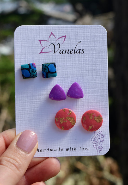 Z009 Amaya - Stud Earring Set 3pc